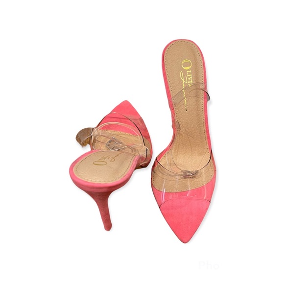 Women Hot Pink Avera Style High Heels - Picture 2 of 4